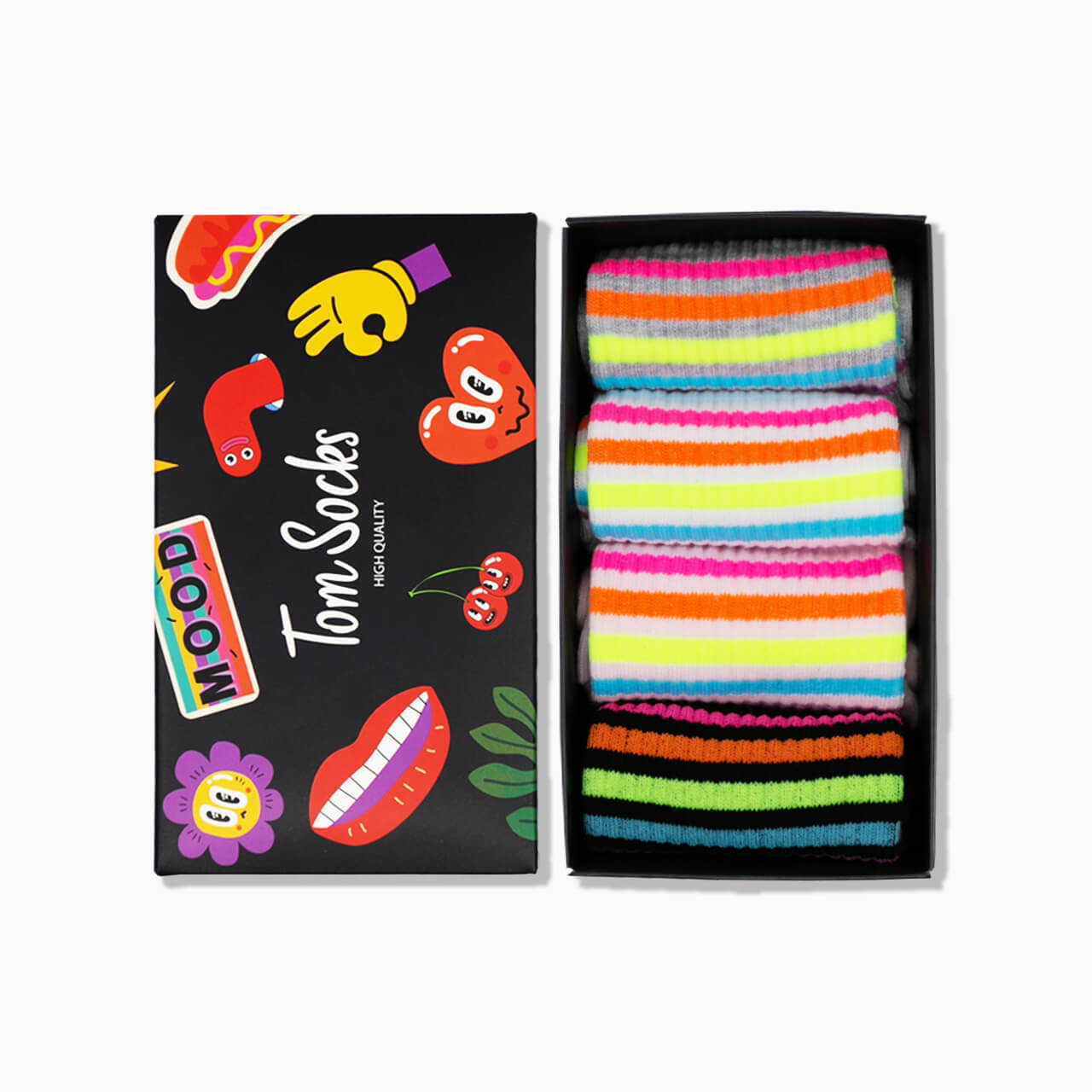 Colorful Stripes Gift Box 4-Pack